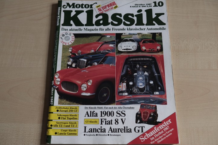 Deckblatt Motor Klassik (10/1987)